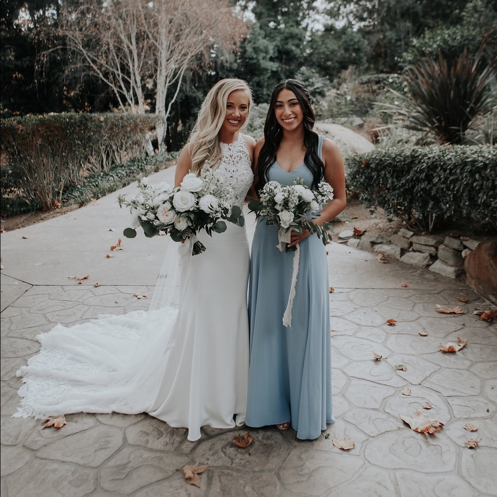 Jenn Maxi Dress Steel Blue Chiffon